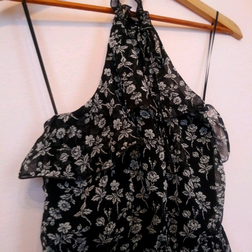 Express Ruffle Halter dress